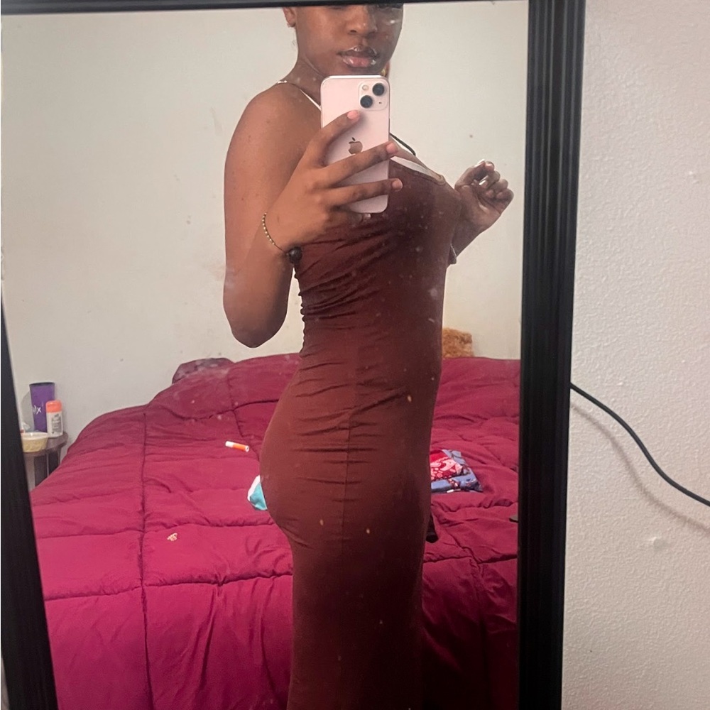 Brown maxi dress